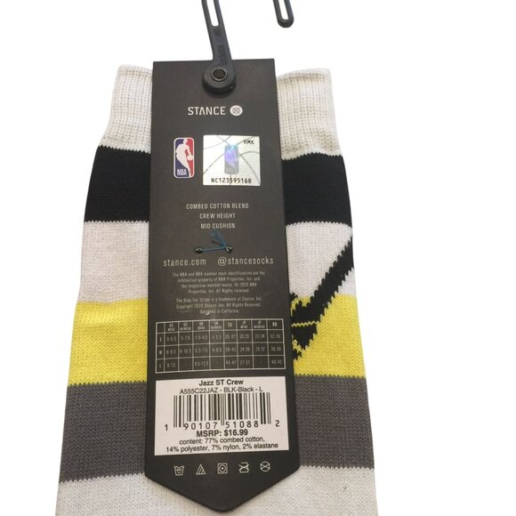 Stance Men's JAZZ ST Men's Crew Socks Size Large 9-13 - Picture 4 of 4